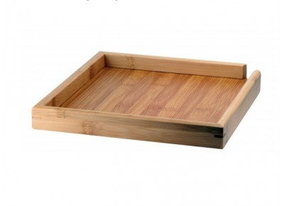 Taca bambusowa do herbaty Pu-Erh 24x24 cm