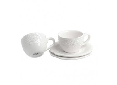 Zestaw 2 filiżanki espresso+ spodki ALICE (2x0,11l ) Zdjęcie 2 z 5
