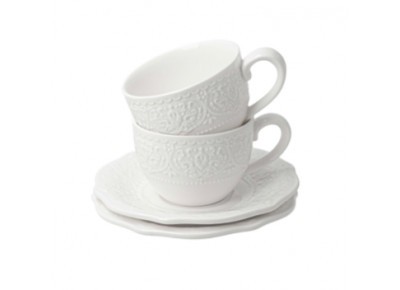 Zestaw 2 filiżanki espresso+ spodki ALICE (2x0,11l ) Zdjęcie 3 z 5