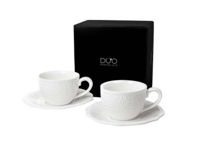 Zestaw 2 filiżanki espresso+ spodki ALICE (2x0,11l )
