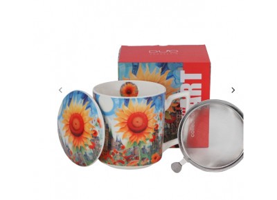Kubek porcel. z met. zap. SUNFLOWER 0,45 l