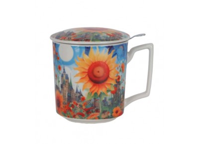 Kubek porcel. z met. zap. SUNFLOWER 0,45 l Zdjęcie 3 z 4