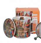 Kubek porcel. z met. zap. SWEET CITY 0,45 l