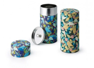 Puszka japońska z pap. washi ETSU 150g - okrągła, żółta