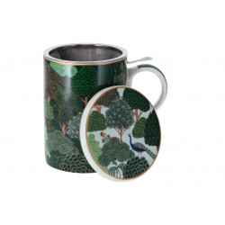 Kubek porcelanowy LAS z metal. zaparzaczem 0,35l