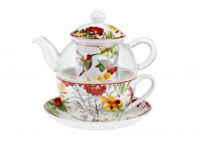 Tea For One KOLIBER (0,32l+0,22l) z zaparzaczem (Ceramika Czajniczki)