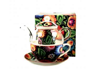 Tea For One ETHIC (0,32l+0,22l) z zaparzaczem (Ceramika Czajniczki)
