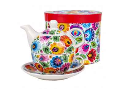 Tea For One ŁOWICKI (0,4l +0,3l) (Ceramika Czajniczki)