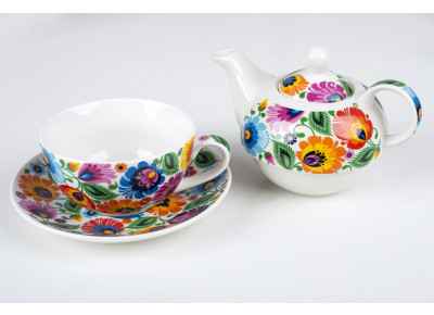 Tea For One ŁOWICKI (0,4l +0,3l) (Ceramika Czajniczki) Zdjęcie 4 z 4