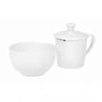 Zestaw do degustacji herbaty / cup tastingu TEASET (kubek+pokrywka+czarka) (Ceramika Czarki)