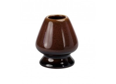 KUSENAOSHI  Stojak porcelanowy na miotełkę do Matcha YUNA - bordowy