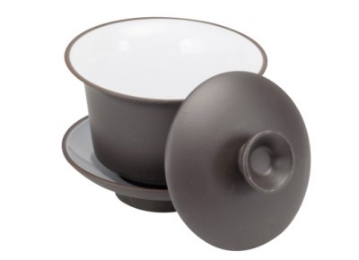 Gaiwan gliniany ciemnobrązowy Yixing 100 ml