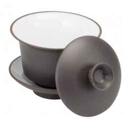 Gaiwan gliniany ciemnobrązowy Yixing 100 ml