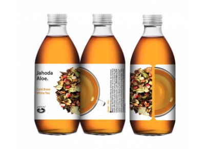 Napój cold brew biała herbata Aloes Truskawka 330ml
