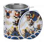 HAKU 0,32l kubek porcelanowy z metal. zaparzaczem