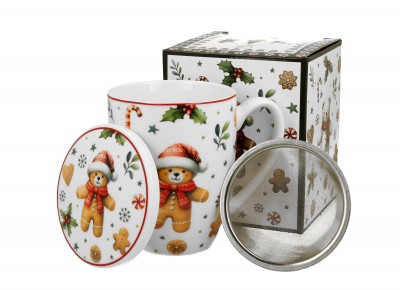 Kubek porcelanowy z metal. zaparza. MIŚ 0,36l Zdjęcie 4 z 4