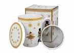 Kubek porcelanowy z metal. zaparza. BALLERINA 0,36l
