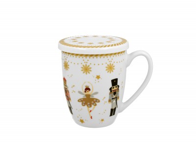 Kubek porcelanowy z metal. zaparza. BALLERINA 0,36l Zdjęcie 4 z 4