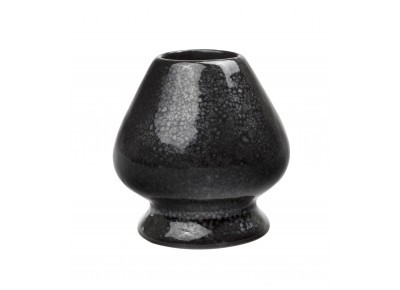 KUSENAOSHI  Stojak porcelanowy na miotełkę do Matcha - czarny