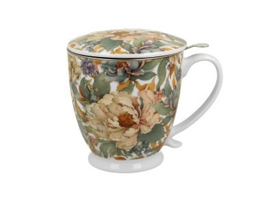 PEONY WHITE 0,50l z metalowym zaparzaczem Zdjęcie 2 z 3