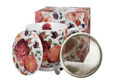 SPRING ROSES WHITE 0,50l z metalowym zaparzaczem