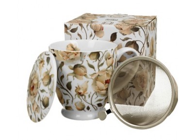 ENGLISH ROSES WHITE 0,50l z metalowym zaparzaczem
