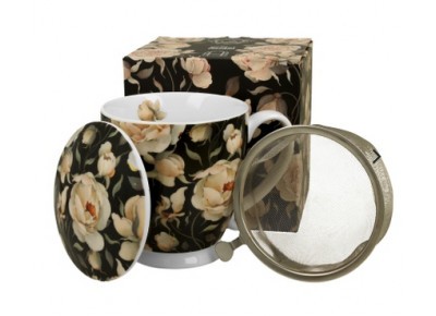 ENGLISH ROSES BLACK 0,5l z metalowym zaparzaczem