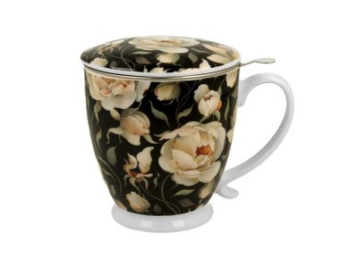 ENGLISH ROSES BLACK 0,5l z metalowym zaparzaczem Zdjęcie 2 z 3