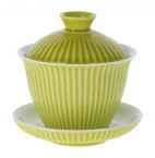 Gaiwan porcelanowy STRIPE- jasnozielony 130 ml