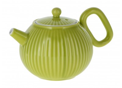 Czajniczek porcelanowy STRIPE - jasnozielony 175ml