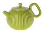 Czajniczek porcelanowy STRIPE - jasnozielony 175ml