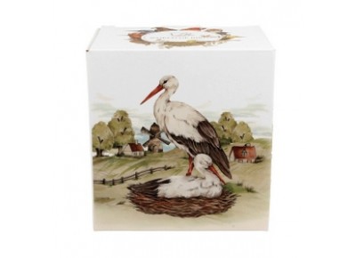 BOCIANY 0,4l z metalowym zaparzaczem - bone china Zdjęcie 3 z 3