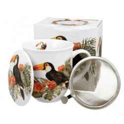 TUKAN 0,4l z metalowym zaparzaczem - bone china