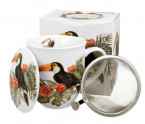 TUKAN 0,4l z metalowym zaparzaczem - bone china