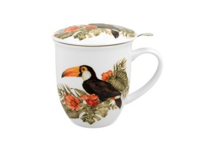 TUKAN 0,4l z metalowym zaparzaczem - bone china Zdjęcie 2 z 3
