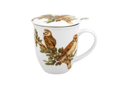 SOWY 0,4l z metalowym zaparzaczem - bone china Zdjęcie 2 z 3