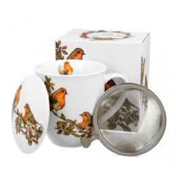 RUDZIKI 0,4l z metalowym zaparzaczem - bone china
