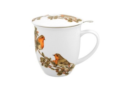 RUDZIKI 0,4l z metalowym zaparzaczem - bone china Zdjęcie 2 z 3