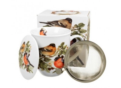 GILE 0,4l z metalowym zaparzaczem - bone china