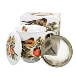 GILE 0,4l z metalowym zaparzaczem - bone china