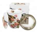 SIKORKI 0,4l z metalowym zaparzaczem - bone china