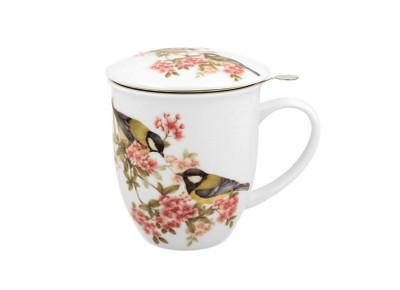 SIKORKI 0,4l z metalowym zaparzaczem - bone china Zdjęcie 2 z 3