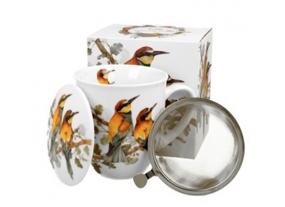 ŻOŁNY 0,4l z metalowym zaparzaczem - bone china