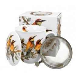 ŻOŁNY 0,4l z metalowym zaparzaczem - bone china