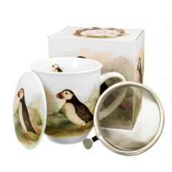 MASKONUR 0,4l z metalowym zaparzaczem - bone china