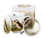 MASKONUR 0,4l z metalowym zaparzaczem - bone china