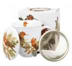DUDKI 0,4l z metalowym zaparzaczem - bone china