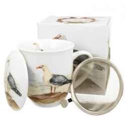MEWA 0,4l z metalowym zaparzaczem - bone china