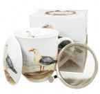 MEWA 0,4l z metalowym zaparzaczem - bone china