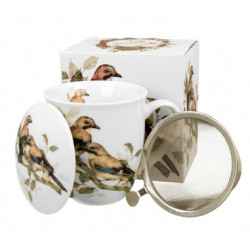 SÓJKI 0,4l z metalowym zaparzaczem - bone china